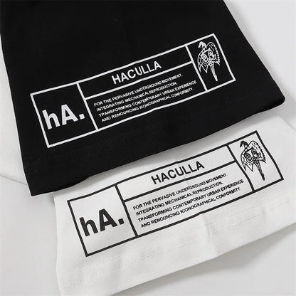 HACULLA T Shirts Men Woman Spring Summer White 1:1 Good Quality O-Neck Casual Vintage Top Tees Street King Limited