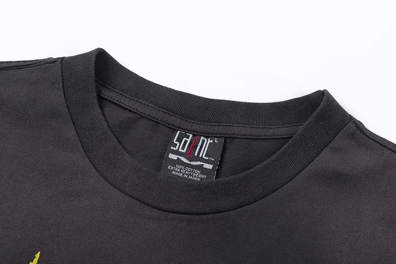 SAINT Short Sleeve Top Tees Men Woman Best Quality Space Exploration Cartoon Photo O-Neck Versatile T Shirt Street King Limited