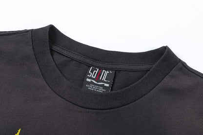 SAINT Short Sleeve Top Tees Men Woman Best Quality Space Exploration Cartoon Photo O-Neck Versatile T Shirt Street King Limited