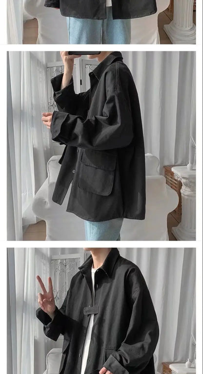 Spring and Autumn Harajuku style jacket men's new loose jacket Korean version of the trendy brand fried street handsome casual Street King Limited