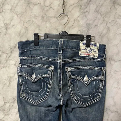 harajuku y2k new true religion high waist super t bootcut flared jeans street denim pants high waist straight leg wide leg jeans unique jeans style 1745