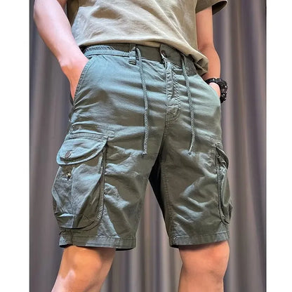Men Trend Cargo Shorts Cotton High Quality Hot Sale Hip Hop Punk Wash Military Multi-pocket Casual Male's Outdoor Straight Short Street King Limited