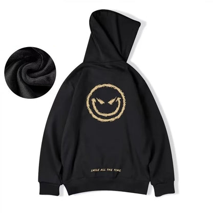 Autumn Smile Print graphic hoodies Harajuku Fashion Casual Cool Hoody Men Streetwear Funny Hoodie Couples Hip Hop y2k Clothes Street King Limited