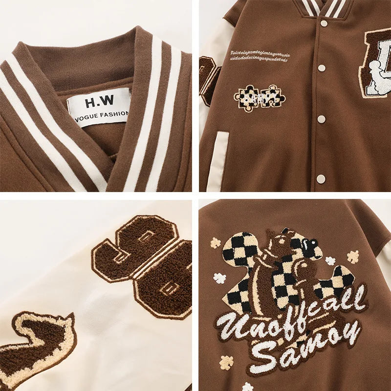hip hop baseball jacket men streetwear letter embroidery varsity jacket men oversized fashion coat outwear unisex clothing unique default style 950