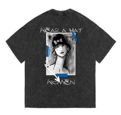 Rainbowtouches 2022 Summer Half-Sleeve T-Shirt Unisex High Street Vintage Graphic T Shirts Loose Casual Street Fashion Hip Hop Street King Limited
