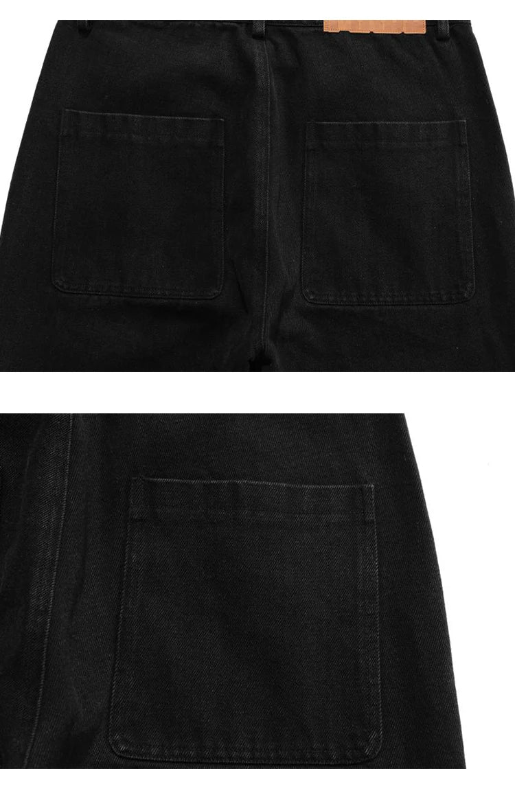 fashion denim straight pants hip hop jeans with zipper streetwear trousers new summer casual joggers men designer jeans for men unique joggers style 153