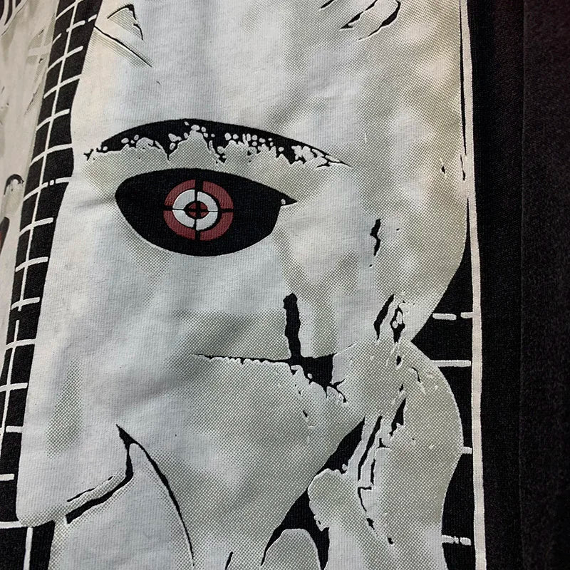 2024ss Sheep Lion Head Printing T Shirt Michael Men Woman Good Quality Vintage Wash Black O-Neck Loose Casual Tops Tee Street King Limited
