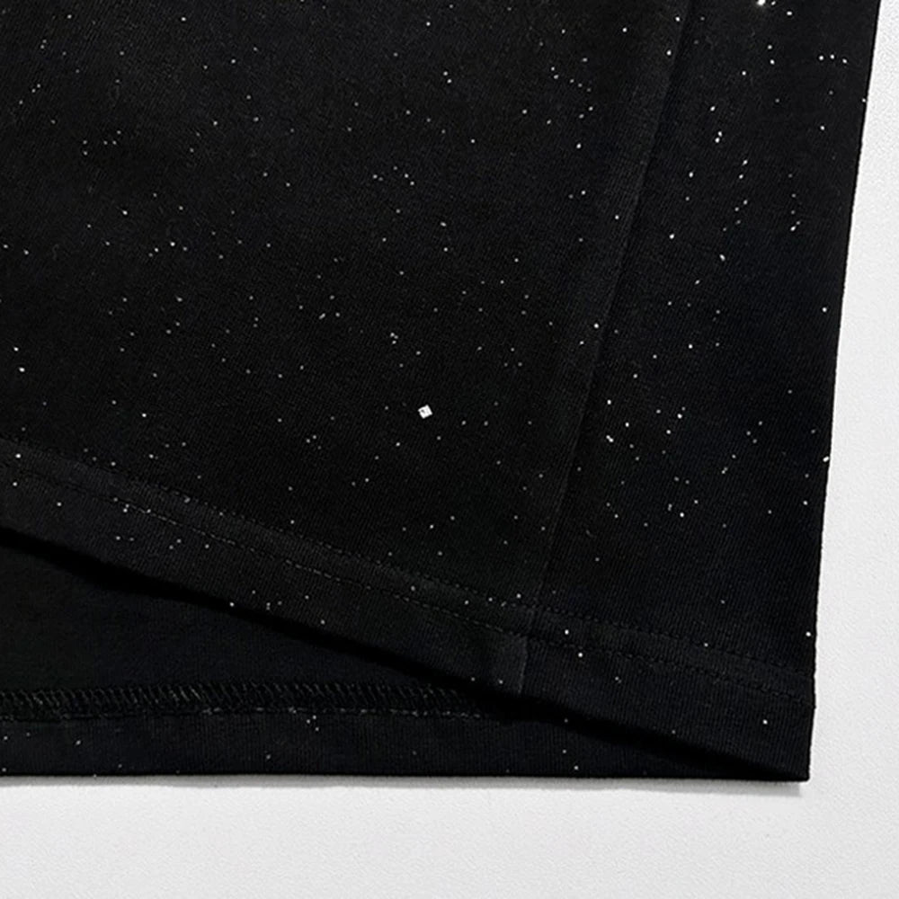 Mens T-Shirt Shining Starry Sky Casual Interesting Printed T-Shirt Autumn Street Trend Campus Short Sleeve Top Men'S Clothing Street King Limited