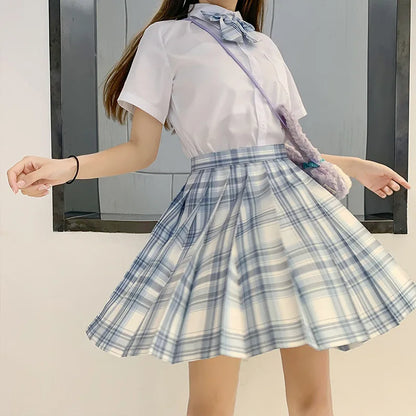 Jk Uniforms Gyaru School Uniform for Girl Student Pleated Skirt Uniform Set Women Short Sleeve Bow Tie Seifuku Japanese Style Street King Limited