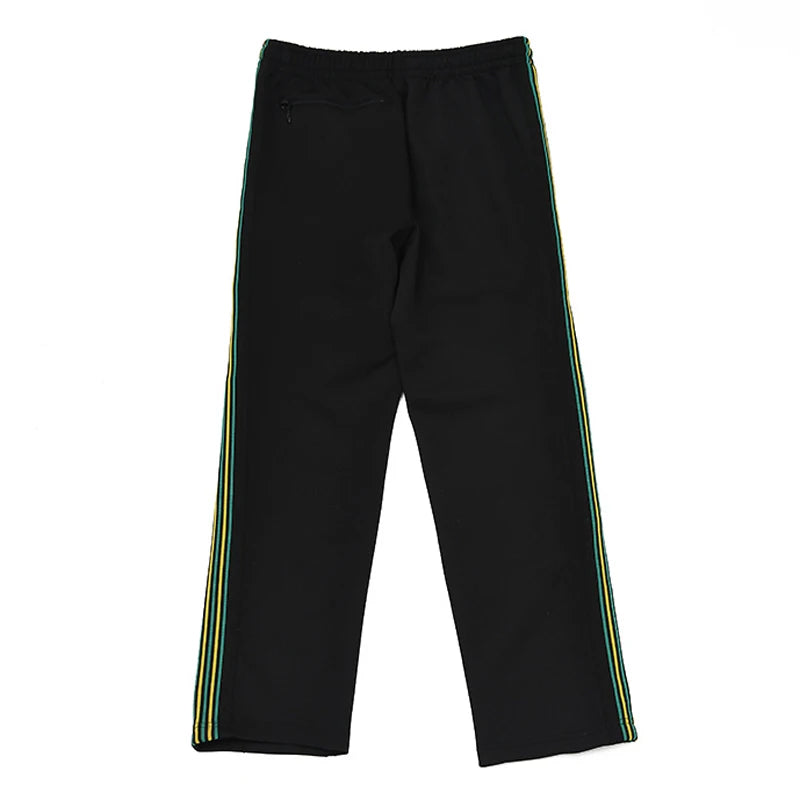 good quality brown motion casual pants men woman lovers trend side edge weaving embroidery drawstring loose trousers unique default style 4834