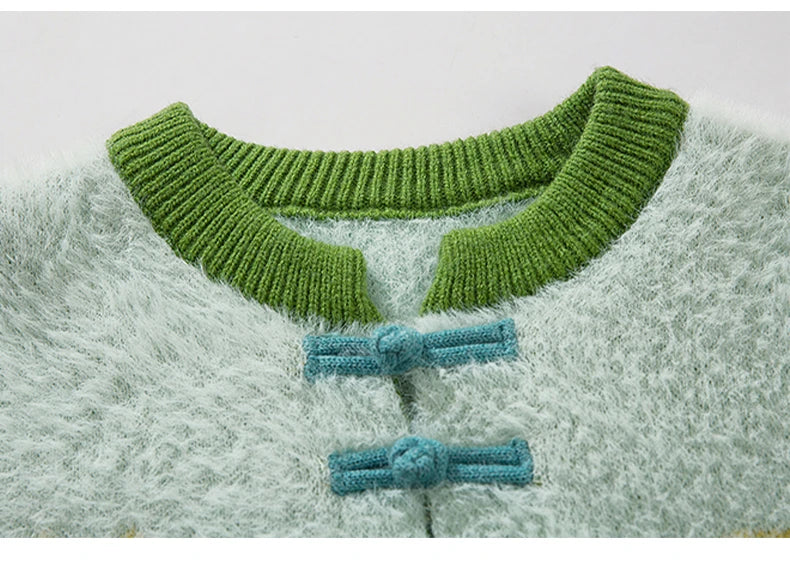 Hip Hop Knitted Sweater Unisex New Year Chinese Tie Dragon Pattern Pullover Streetwear Casual Loose Sweater Warm Jumper Knitwear Street King Limited