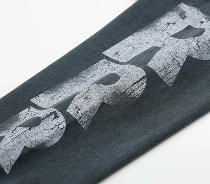 Summer Retro 123 Letter Print Brand Fashion High-Street Hip-Pop Casual Loose Cotton Long Sleeve T Shirt Pullover Sweatshirt Street King Limited