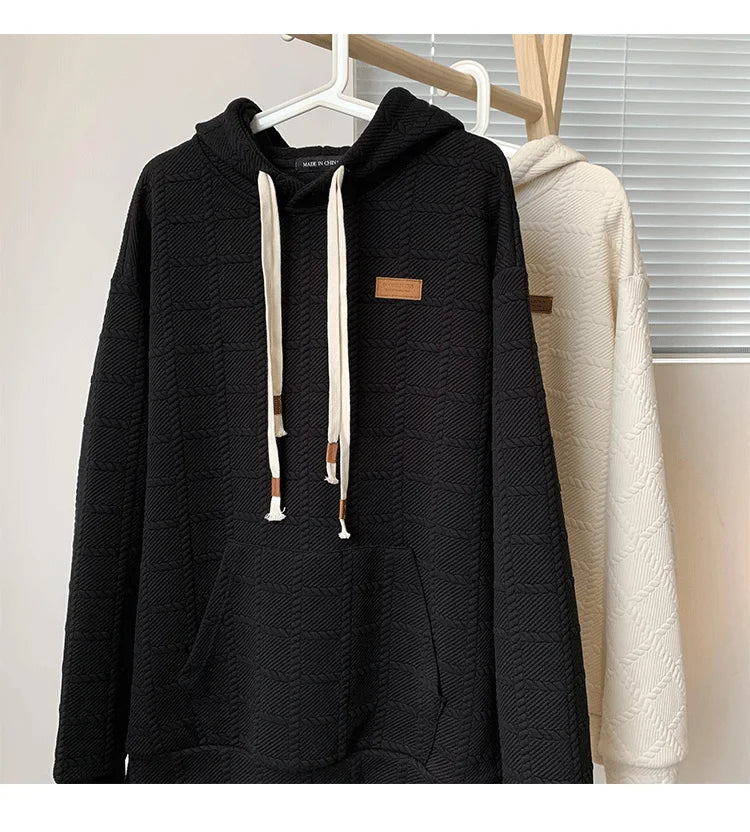 Korean Solid Color Hoodie Men's Autumn Loose Hooded Sweatshirt Fashion Brand Hoodies Harajuku Male Pullovers Street King Limited