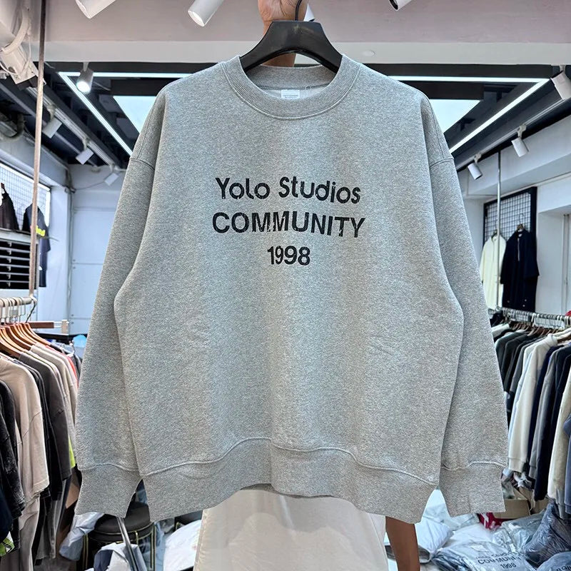 Mottled print jet colored round hoodie Street King Limited