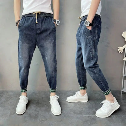Korean Fashion Harem Jeans Men High Quality Loose All-match Male Jean Trousers 2024 Spring Autumn Trend Straight Leg Denim Pants Street King Limited