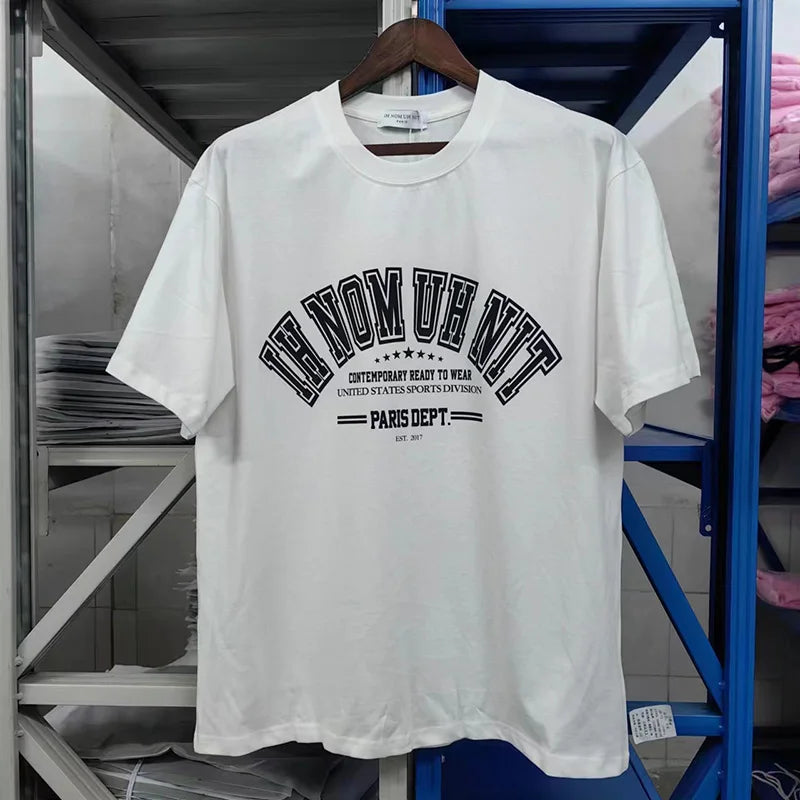 Black White IH NOM UH NIT Short Sleeve Tops Tee Men Woman Best Quality Simplicity Cotton Loose Versatile T Shirts Street King Limited