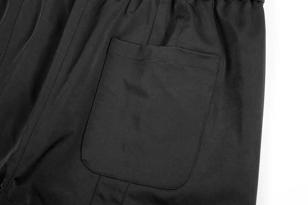 y2k functional double zipper nylon vibe casual track pants for men straight ropa hombre baggy cargos patchwork loose trousers unique cargo style 2509