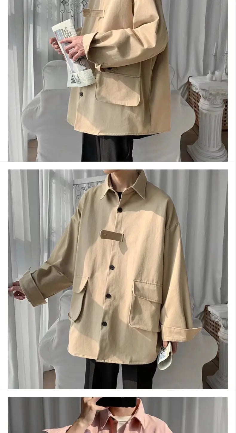 Spring and Autumn Harajuku style jacket men's new loose jacket Korean version of the trendy brand fried street handsome casual Street King Limited