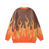 "Yellow Flame" Unisex Men Women Streetwear Graphic Sweater Daulet Apparel