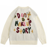 "Make Up Stories" Unisex Men Women Streetwear Graphic Sweater Daulet Apparel