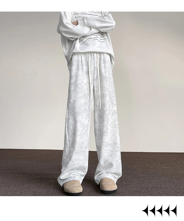harajuku streetwear tie dye casual pants men women wide leg straight mopping trousers oversize korean fashion drawstring pants unique default style 1313