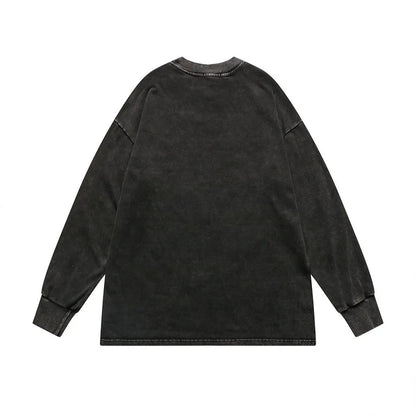 Rainbowtouches Washed Long Shirts High Street Unisex  Vintage Popular Loose Cool Printing  Fashionable Superior Quality Clothes Street King Limited