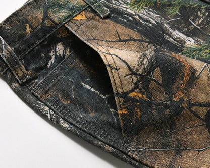 y2k streetwear vintage pantalones hombre trees camouflage jeans cargos for men patchwork straight baggy casual denim trousers 1 unique cargo style 4624