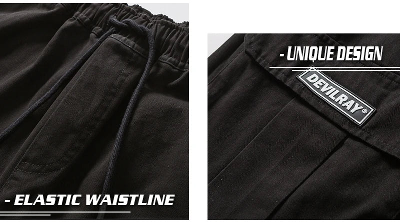 rainbowtouches 2022 tidal current new brand mens cargo pants harajuku fashion tie feet trousers loose safari style boy overalls unique cargo style 674