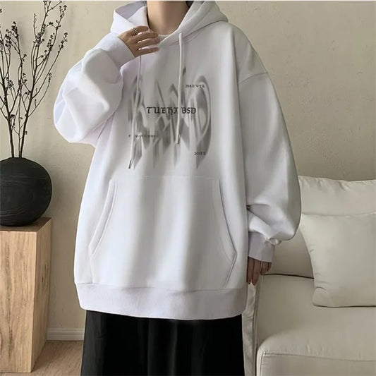 New Gothic Letter Printed Hoodies For Men Autumn Hip Hop Oversized Hooded Sweatshirt Y2K Streetwear Graphic Hoodie Tracksuit Street King Limited