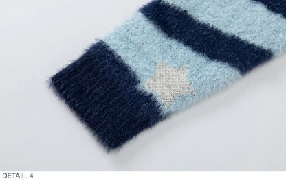 Knitted Cardigan Sweater Men Women Autumn Patchwork Knitted Jumpers Harajuku Loose Hip Hop Streetwear Y2K Star Pattern Jackets Street King Limited
