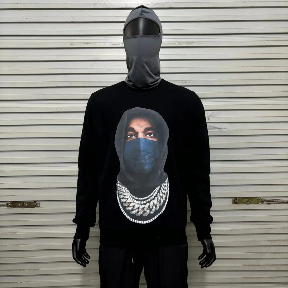 New 242SS Portrait Print High-Street Full Cotton Quality Heavyweight Casual Loose Pullover Long Sleeve Sweatshirt Tops For Men Street King Limited