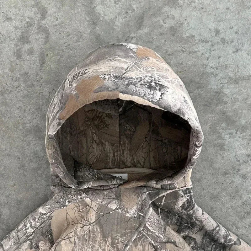 Heavy Weight Hoodies Women Y2k Camouflage Pattern Pullover Streetwear Harajuku Oversized Sweatshirts High Quality Camo Hoodie Street King Limited