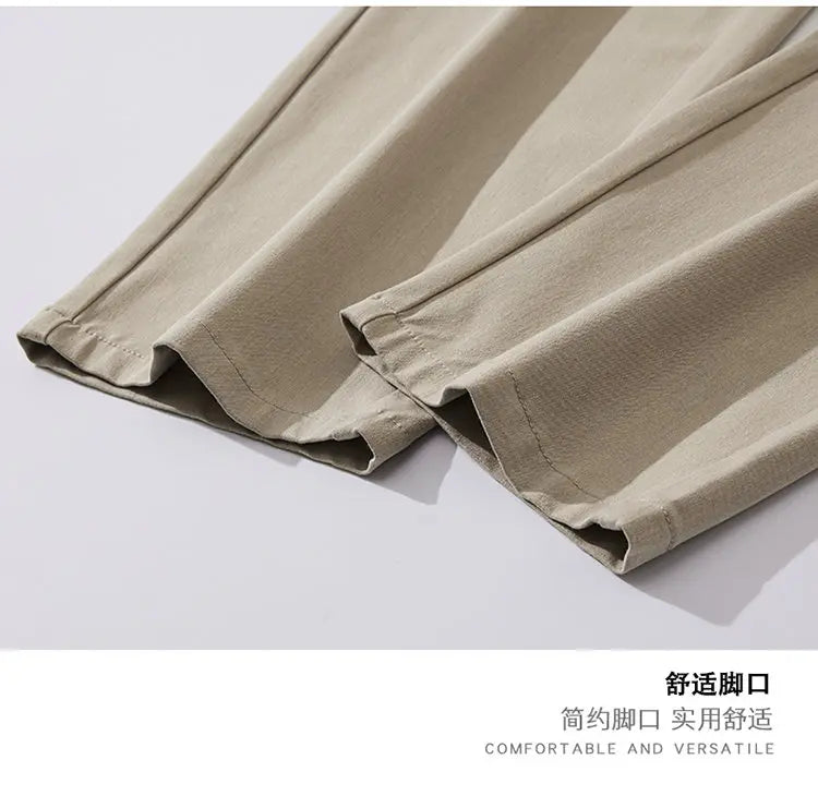 simple casual pants mens spring autumn loose fashion straight wide leg plus size pants cityboy streetwear trousers unique default style 2146