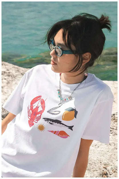 Oversized Harajuku Summer Casual Popular Cherry Graphic T Shirts Men Y2k Tops Gothic Clothes Streetwear Goth Women Clothing Street King Limited