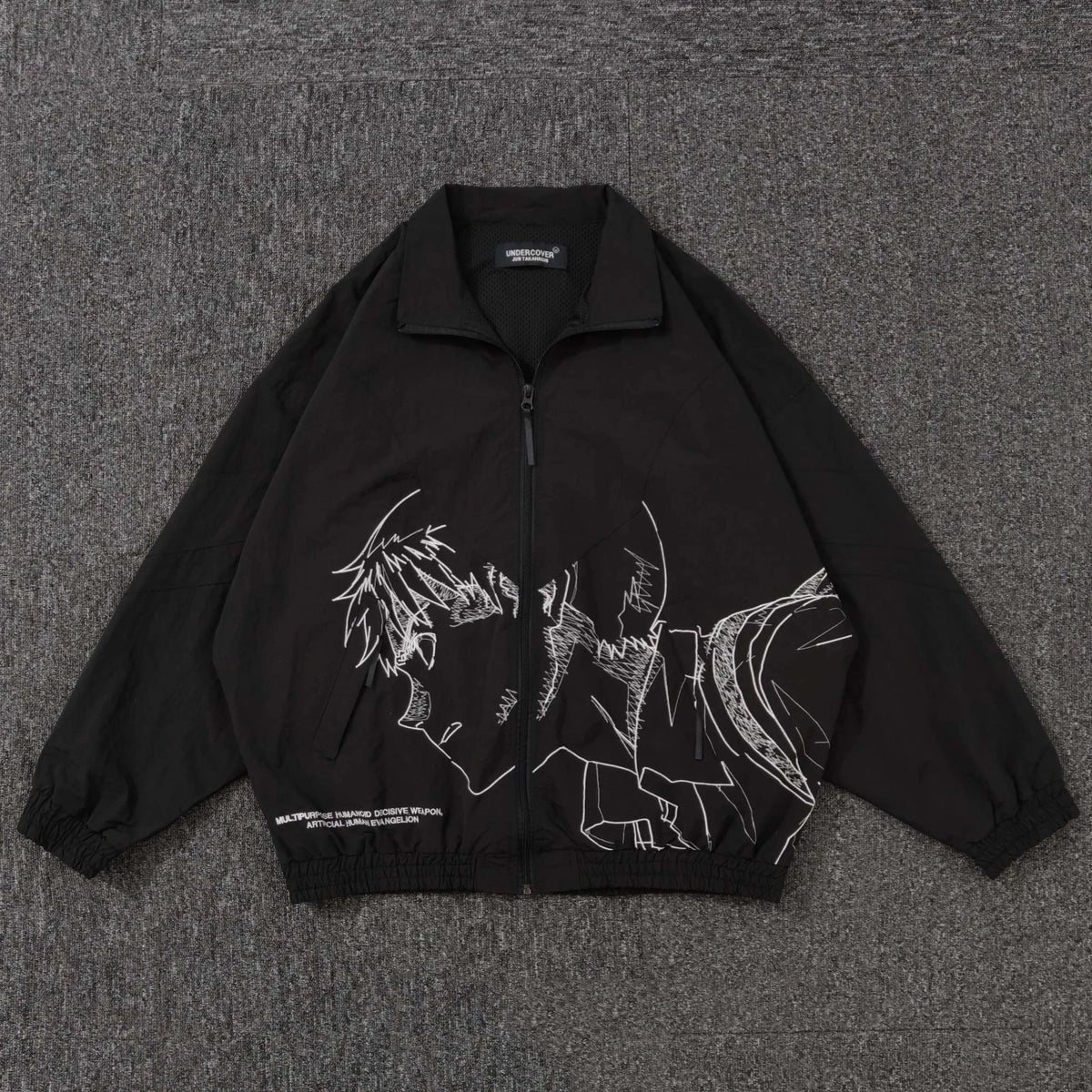 New Men Undercover Embroidery Parka noctilucent Track Zipper Casual Mess Windbreaker Hoody Trench Jackets Coat size 2 3 4 5 R089 Street King Limited