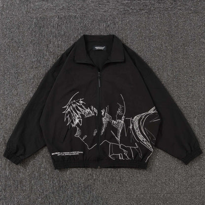 New Men Undercover Embroidery Parka noctilucent Track Zipper Casual Mess Windbreaker Hoody Trench Jackets Coat size 2 3 4 5 R089 Street King Limited