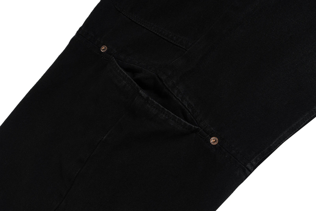 high street multi pocket washed black cargo pants for men wide leg baggy casual jeans oversized baggy denim trousers 2 unique cargo style 1127