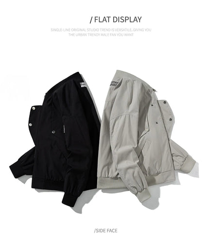 autumn mens zipper bomber jackets aesthetic vintage casual baseball uniform design hip hop street fashion techwear jacket man unique default style 1528