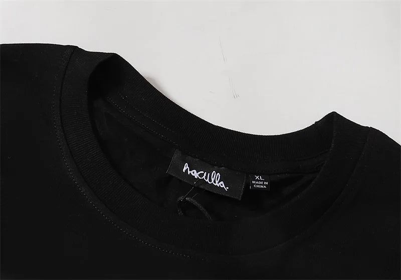 New HACULLA T-shirt Men Woman Chaopai Graffiti Street Art Printing Summer Loose Casual O-Neck Cotton Top Tees Street King Limited