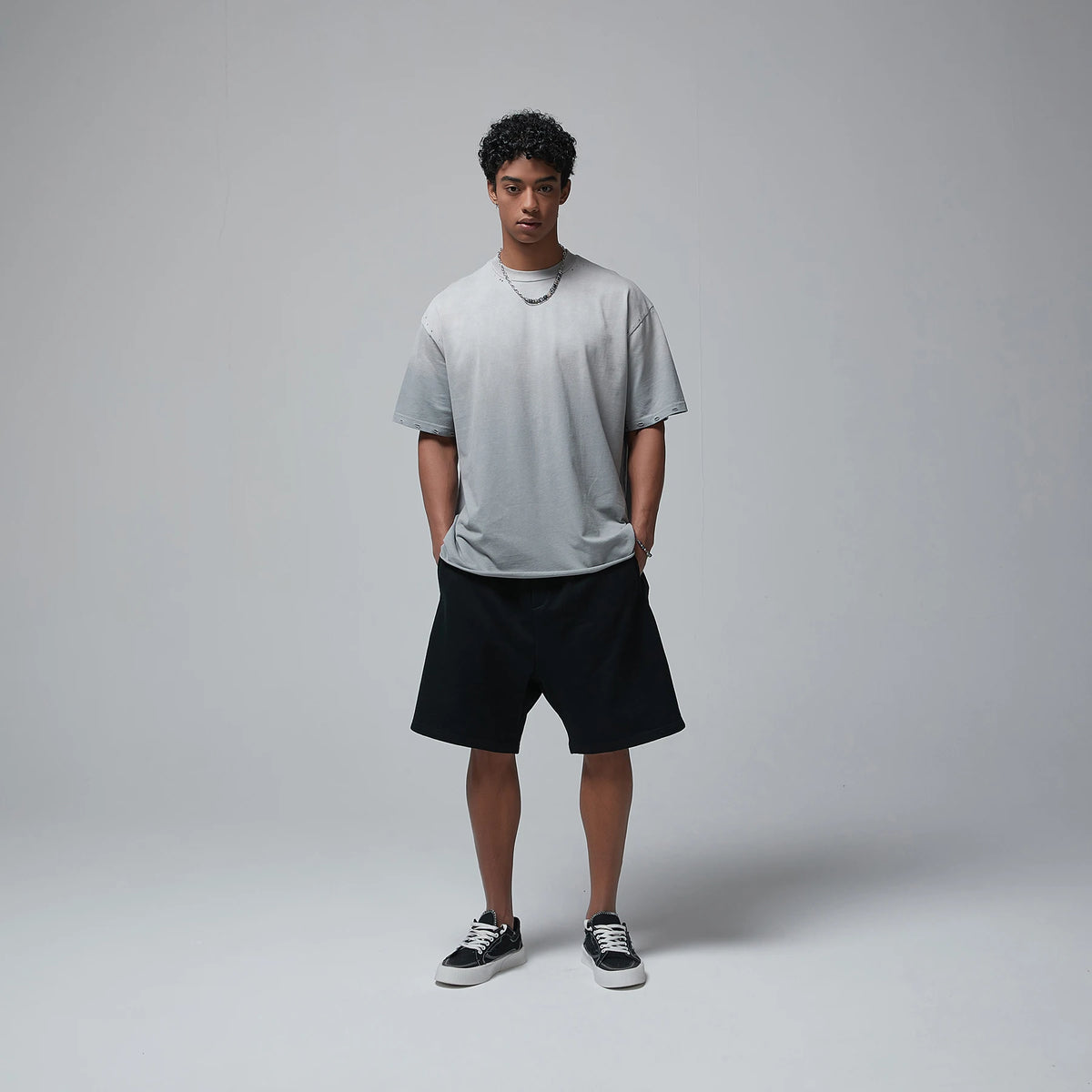 2024 Spring Summer New in Tops Tees Trendy Spray Dye Cut Damaged Washed Y2k Clothes Men's Short Sleeved T-shirt Oversized Street King Limited