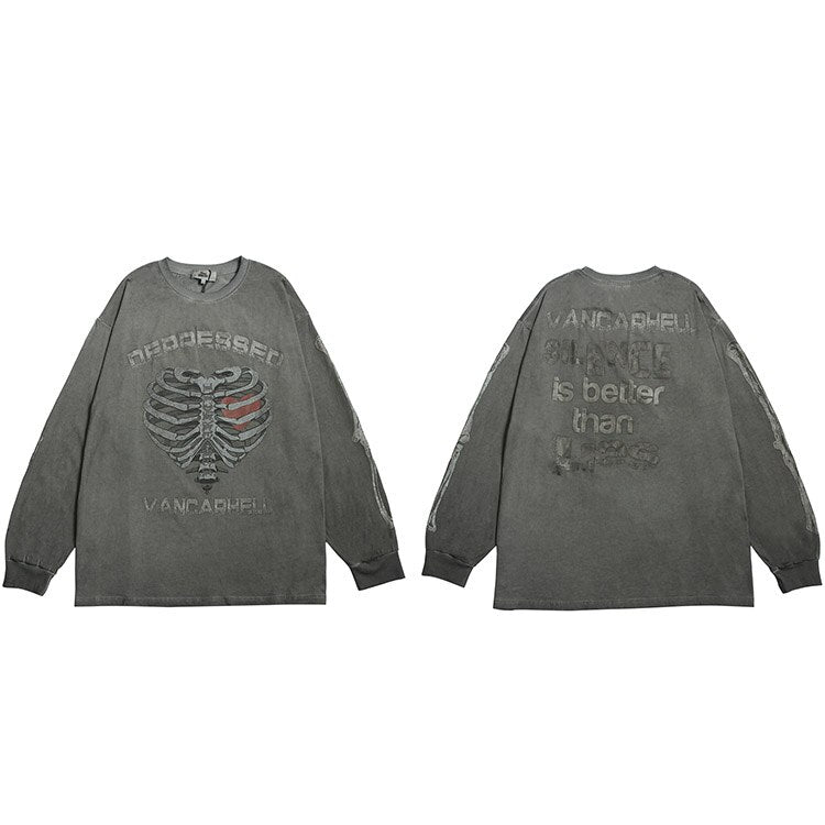 "Sternum Heart" Unisex Men Women Streetwear Graphic Sweatshirt Daulet Apparel