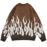 "Darken Flames" Unisex Men Women Streetwear Graphic Sweater Daulet Apparel