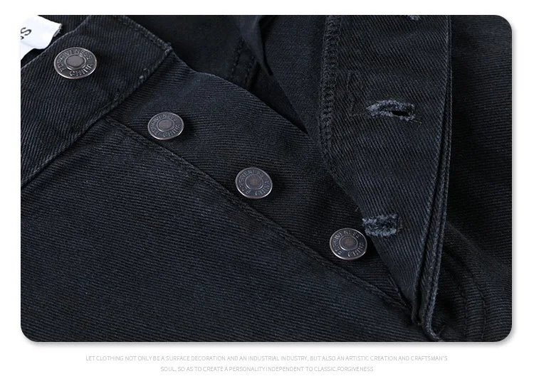 24Spring wash black ash straight tube baggy jeans Street King Limited