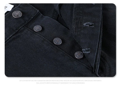 24Spring wash black ash straight tube baggy jeans Street King Limited