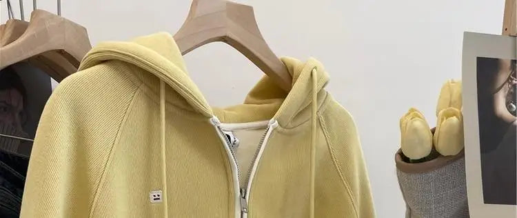 Designed embroidered squirrel hooded sweatshirt for women in spring and autumn loose and versatile American style lazy jacket Street King Limited