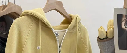 Designed embroidered squirrel hooded sweatshirt for women in spring and autumn loose and versatile American style lazy jacket Street King Limited