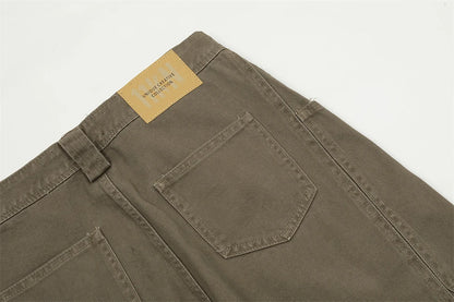 american style cargo jeans mens black loose straight denim pants casual baggy jeans trousers unique cargo style 2743