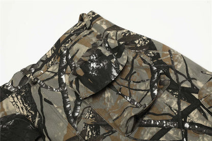 men camouflage cargo shorts 2024 summer fashion tactical shorts cropped pants streetwear hip hop harajuku shorts y2k unique cargo style 1045