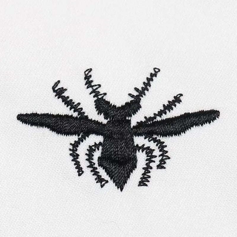New 2022 Luxury Men Classic Embroidered bee stripe Fashion Cotton Casual Shirts Shirt High Quality Short Sleeves A68 Street King Limited
