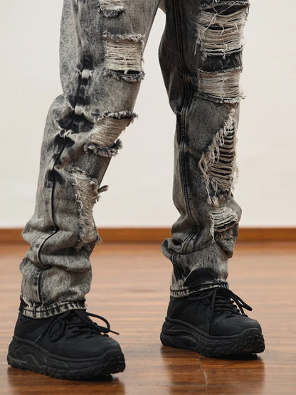 destroy distressed ripped denim jean pants new fashion biker jeans streetwear slim pants jogger y2k mens jeans skinny jeans men streetwear sweatpants